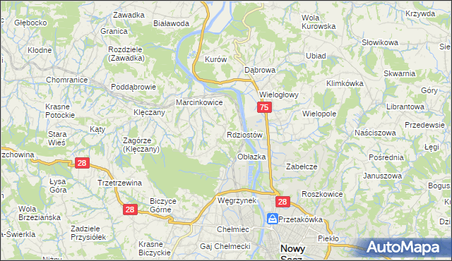 mapa Rdziostów, Rdziostów na mapie Targeo