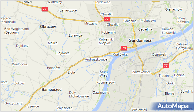 mapa Strochcice, Strochcice na mapie Targeo