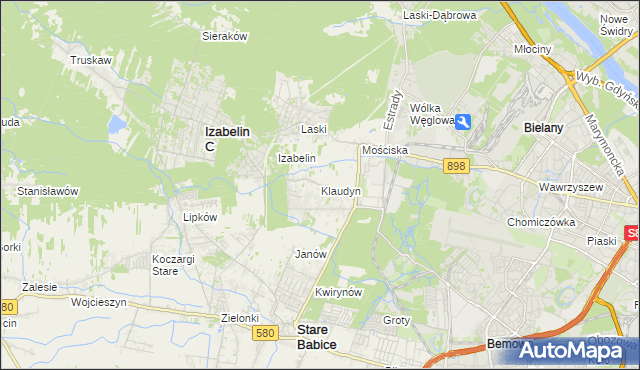 mapa Klaudyn, Klaudyn na mapie Targeo
