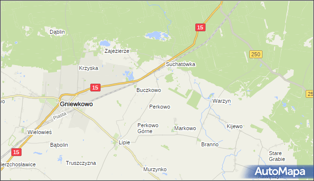 mapa Perkowo Dolne, Perkowo Dolne na mapie Targeo