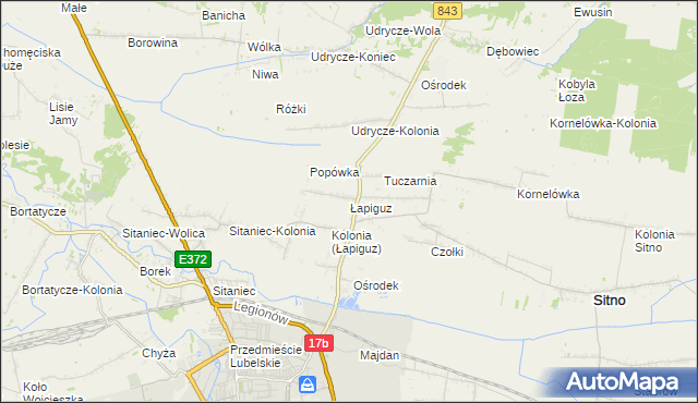 mapa Łapiguz, Łapiguz na mapie Targeo