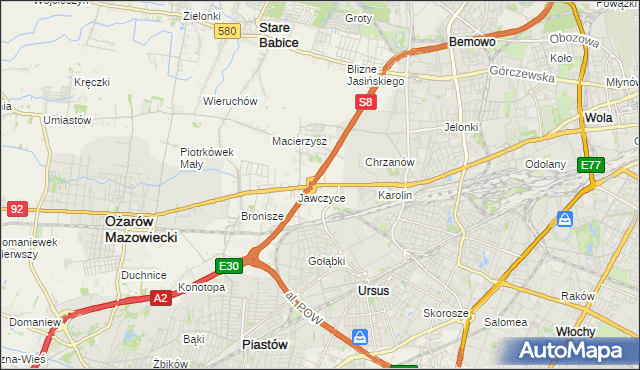 mapa Mory gmina Ożarów Mazowiecki, Mory gmina Ożarów Mazowiecki na mapie Targeo