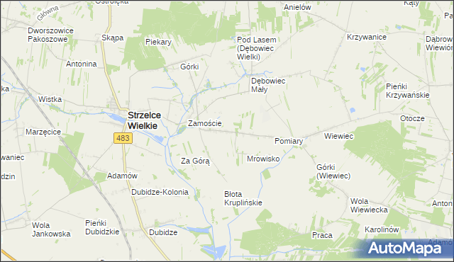 mapa Zamoście-Kolonia, Zamoście-Kolonia na mapie Targeo