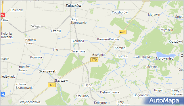 mapa Beznatka, Beznatka na mapie Targeo
