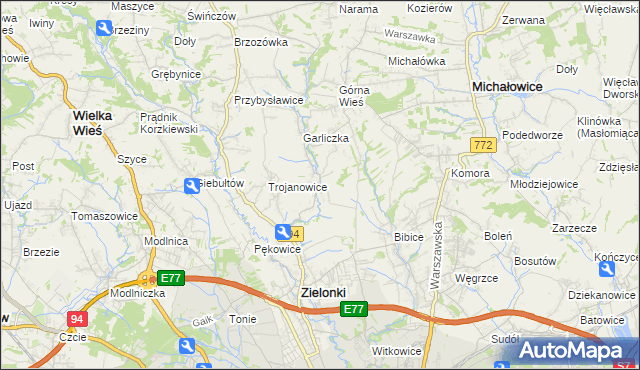 mapa Garlica Murowana, Garlica Murowana na mapie Targeo