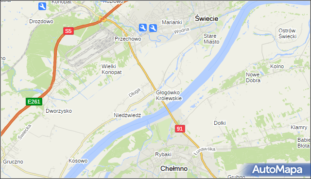 mapa Głogówko Królewskie, Głogówko Królewskie na mapie Targeo