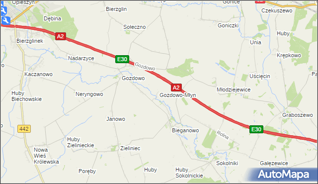 mapa Gozdowo-Młyn, Gozdowo-Młyn na mapie Targeo