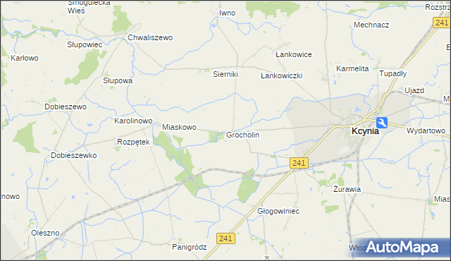 mapa Grocholin, Grocholin na mapie Targeo