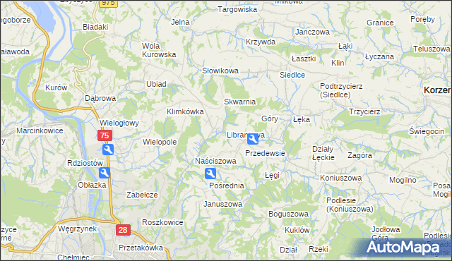 mapa Librantowa, Librantowa na mapie Targeo