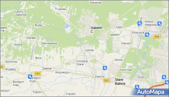 mapa Lipków, Lipków na mapie Targeo