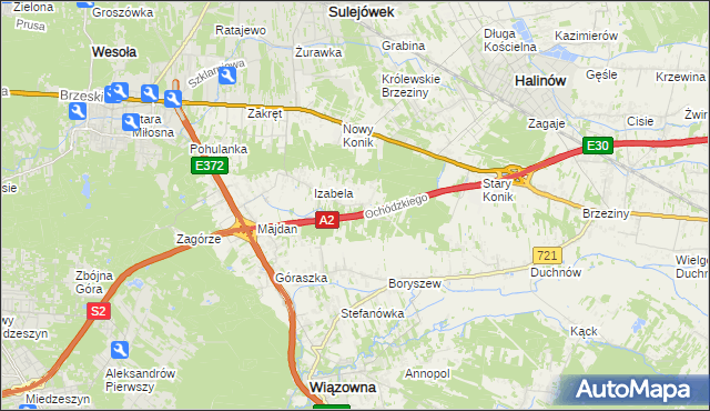 mapa Michałówek gmina Wiązowna, Michałówek gmina Wiązowna na mapie Targeo