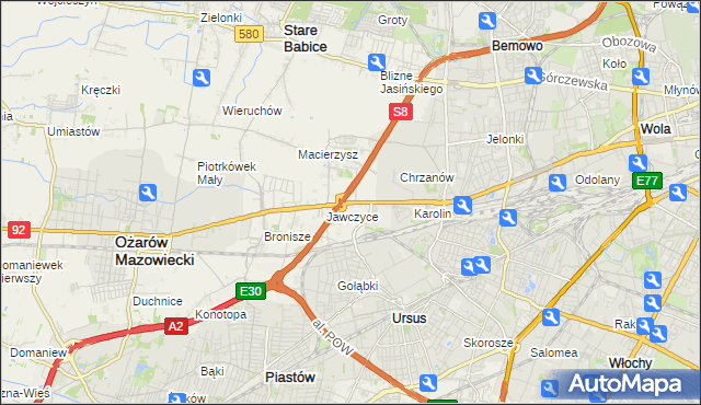 mapa Mory gmina Ożarów Mazowiecki, Mory gmina Ożarów Mazowiecki na mapie Targeo