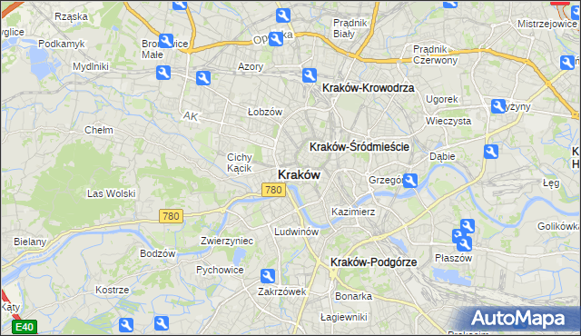 mapa Nowy Świat gmina Kraków, Nowy Świat gmina Kraków na mapie Targeo