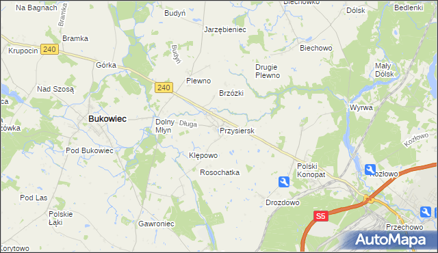 mapa Przysiersk, Przysiersk na mapie Targeo