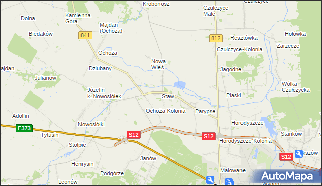 mapa Staw gmina Chełm, Staw gmina Chełm na mapie Targeo