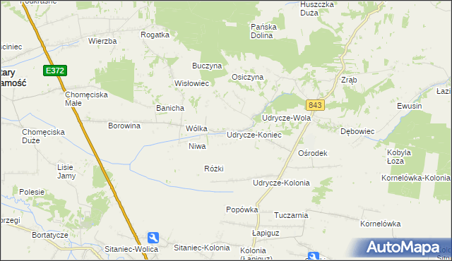 mapa Udrycze-Koniec, Udrycze-Koniec na mapie Targeo