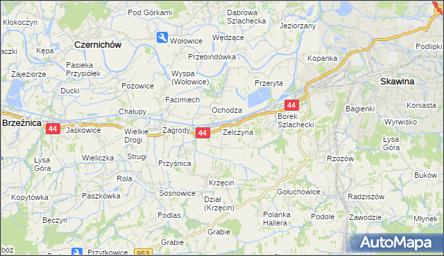 mapa Zelczyna, Zelczyna na mapie Targeo