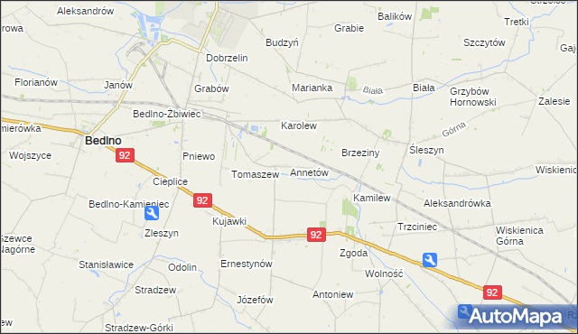 mapa Annetów, Annetów na mapie Targeo