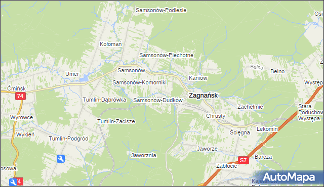 mapa Bartków gmina Zagnańsk, Bartków gmina Zagnańsk na mapie Targeo