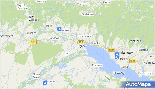 mapa Dębno gmina Nowy Targ, Dębno gmina Nowy Targ na mapie Targeo