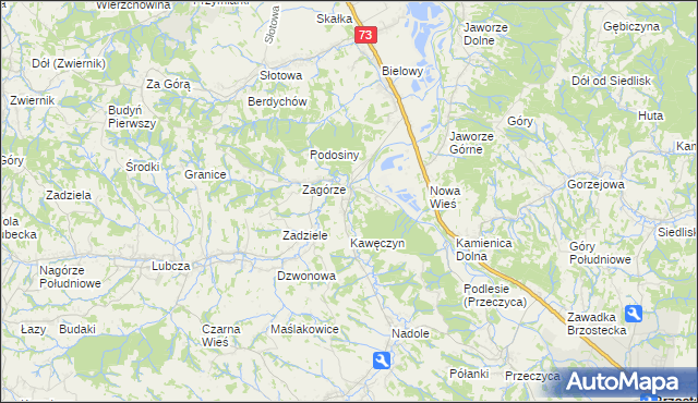 mapa Dęborzyn, Dęborzyn na mapie Targeo