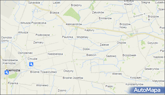 mapa Dobki gmina Iłów, Dobki gmina Iłów na mapie Targeo