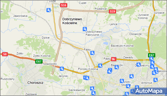 mapa Fasty, Fasty na mapie Targeo