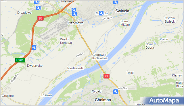 mapa Głogówko Królewskie, Głogówko Królewskie na mapie Targeo