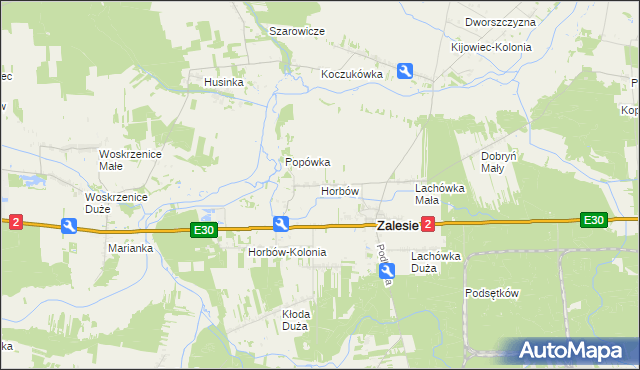 mapa Horbów, Horbów na mapie Targeo