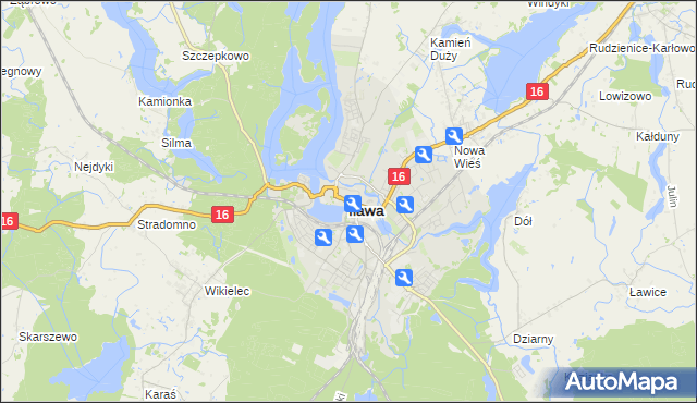 mapa Iława, Iława na mapie Targeo