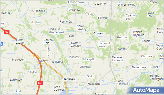 mapa Janki gmina Jedlińsk, Janki gmina Jedlińsk na mapie Targeo