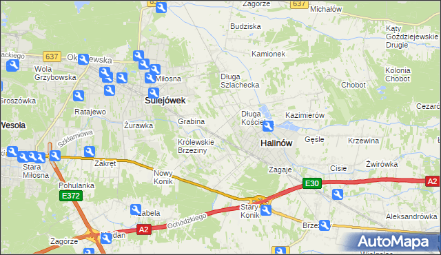 mapa Józefin gmina Halinów, Józefin gmina Halinów na mapie Targeo