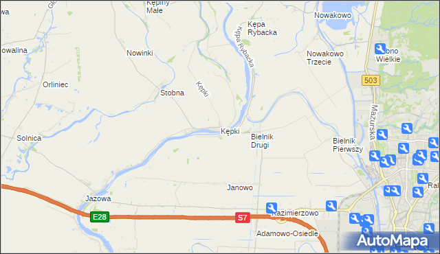 mapa Kępki gmina Nowy Dwór Gdański, Kępki gmina Nowy Dwór Gdański na mapie Targeo