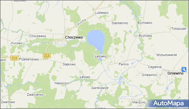 mapa Łętówko, Łętówko na mapie Targeo