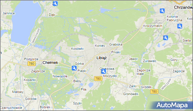 mapa Libiąż, Libiąż na mapie Targeo