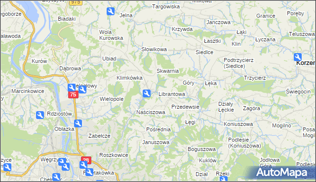 mapa Librantowa, Librantowa na mapie Targeo