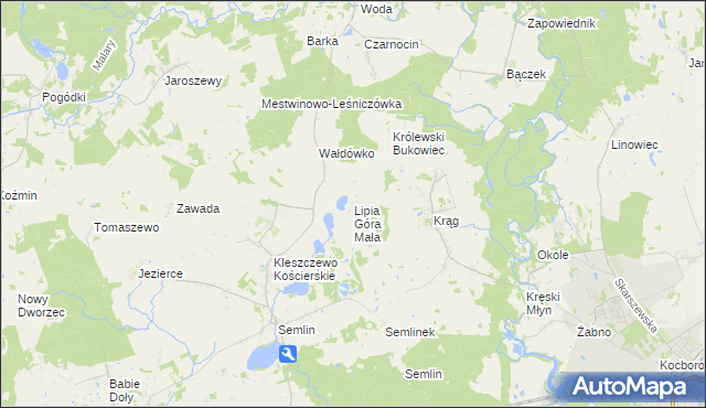mapa Lipia Góra Mała, Lipia Góra Mała na mapie Targeo
