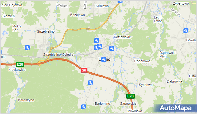 mapa Luzino, Luzino na mapie Targeo