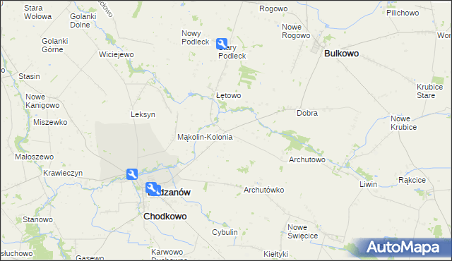 mapa Mąkolin, Mąkolin na mapie Targeo