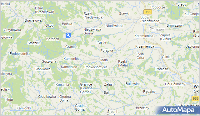 mapa Mała, Mała na mapie Targeo