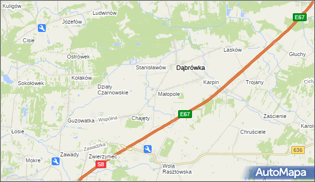mapa Małopole, Małopole na mapie Targeo
