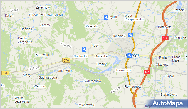 mapa Marianka gmina Tarczyn, Marianka gmina Tarczyn na mapie Targeo