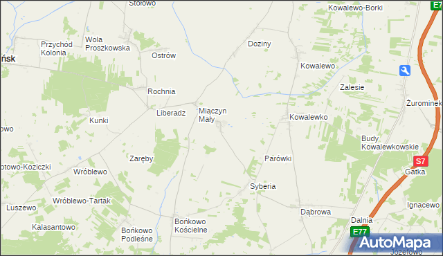 mapa Miączyn Duży, Miączyn Duży na mapie Targeo