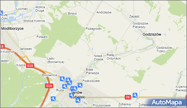 mapa Nowa Osada, Nowa Osada na mapie Targeo