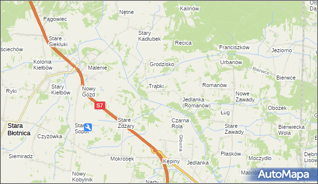 mapa Nowa Wola gmina Jedlińsk, Nowa Wola gmina Jedlińsk na mapie Targeo