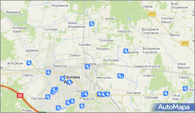 mapa Ochraniew, Ochraniew na mapie Targeo