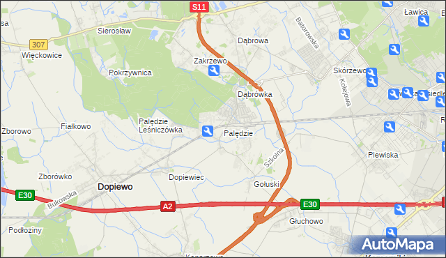 mapa Palędzie, Palędzie na mapie Targeo
