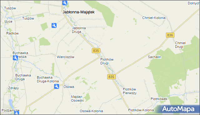 mapa Piotrków Drugi, Piotrków Drugi na mapie Targeo