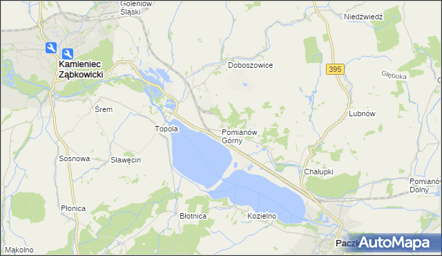 mapa Pomianów Górny, Pomianów Górny na mapie Targeo