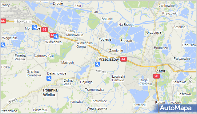 mapa Przeciszów, Przeciszów na mapie Targeo